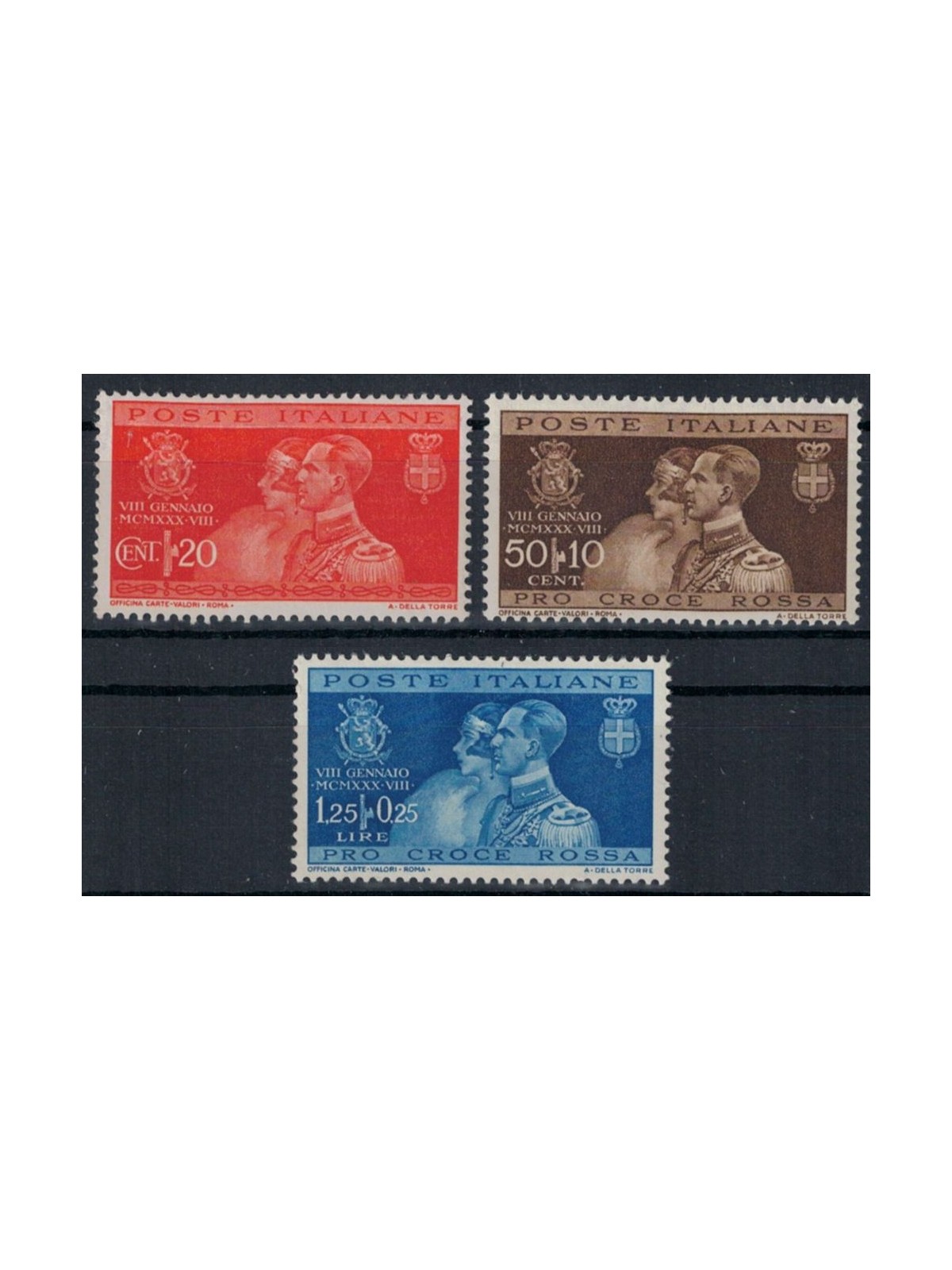 ITALIA REGNO 1930 Nozze del Principe Umberto 3v MH*