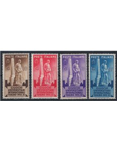 ITALY KINGDOM 1933 University Games 4v MH*