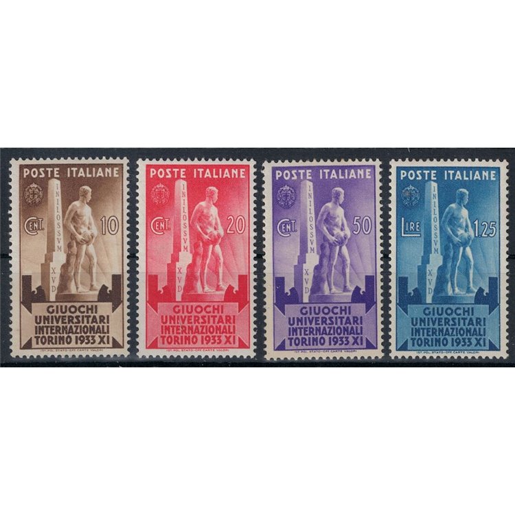 ITALY KINGDOM 1933 University Games 4v MH*