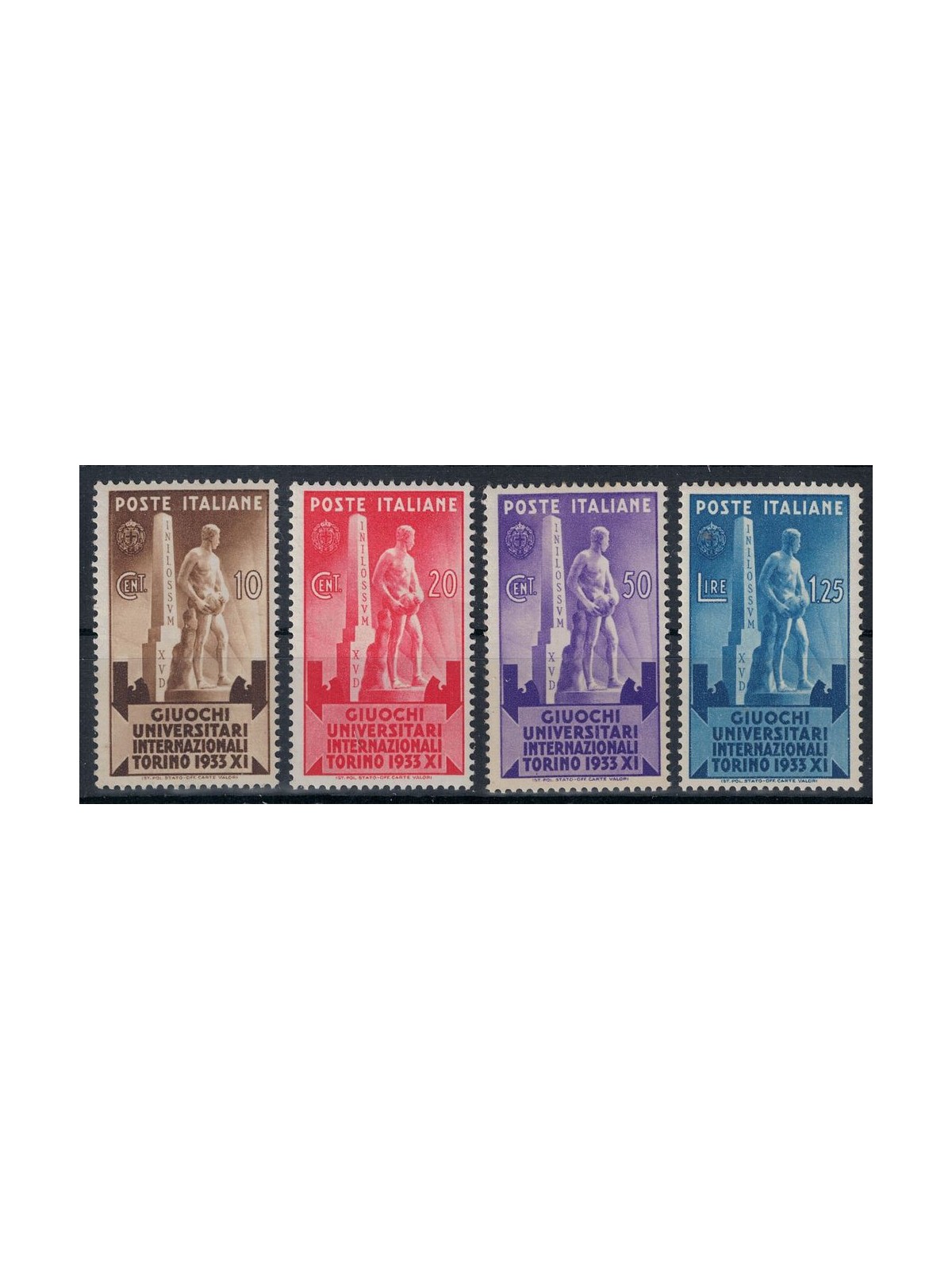 ITALY KINGDOM 1933 University Games 4v MH*