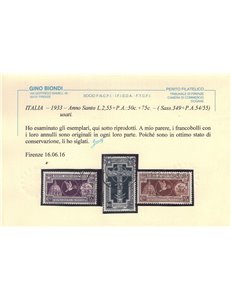 ITALIA REGNO 1933 Anno Santo 7v us ©