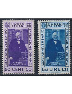 ITALY KINGDOM 1934 Invention of the dynamo 2v MNH**