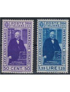 ITALY KINGDOM 1934 Invention of the 2v MH* dynamo