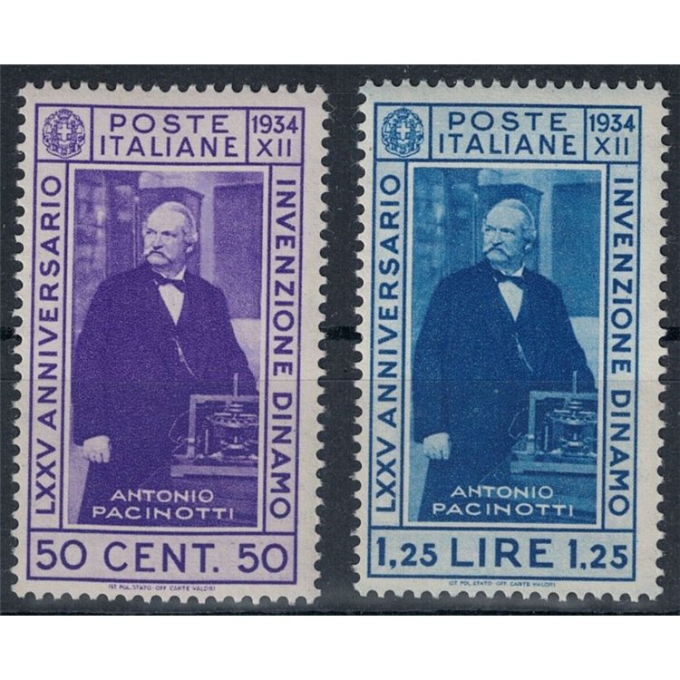 ITALY KINGDOM 1934 Invention of the 2v MH* dynamo
