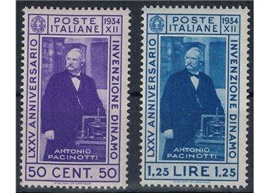 ITALIA REGNO 1934 Invenzione della dinamo 2v MH*
