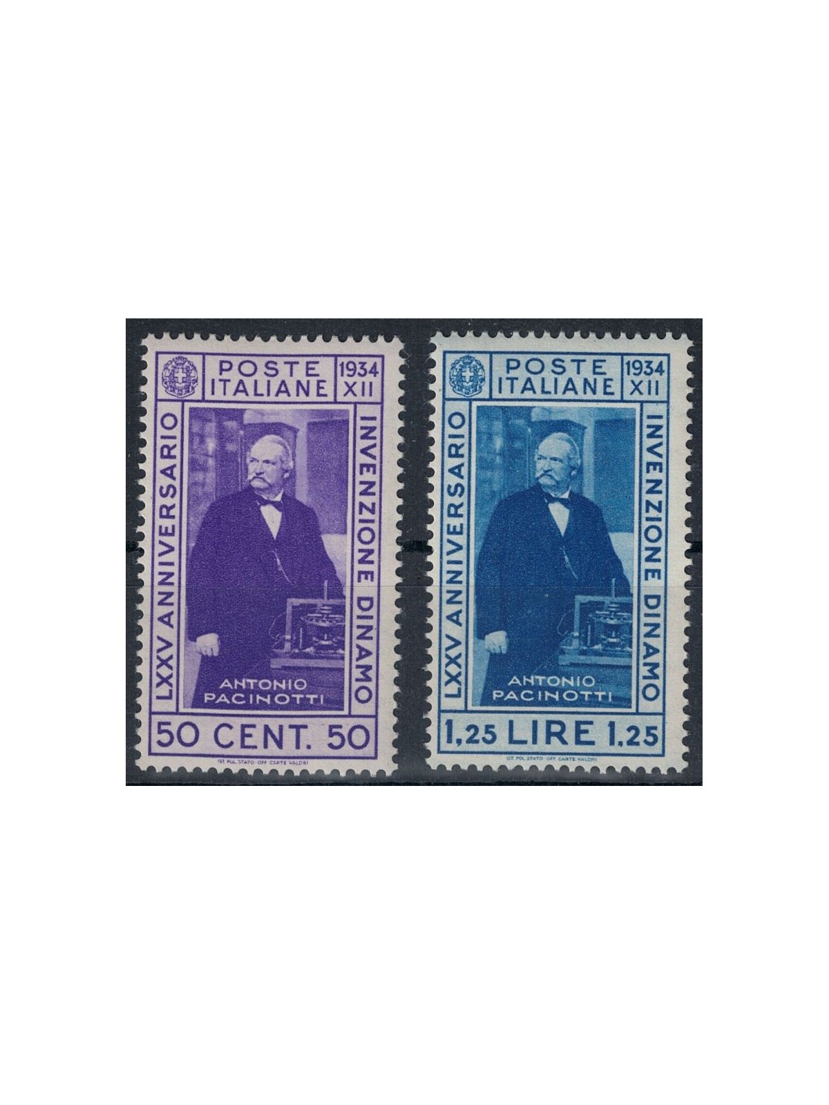 ITALIA REGNO 1934 Invenzione della dinamo 2v MH*