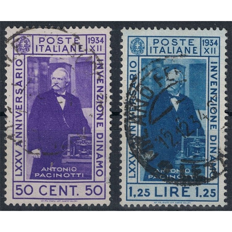 ITALY KINGDOM 1934 Invention of the 2v us dynamo
