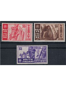 ITALY KINGDOM 1935 Coastal stamps of culture and art 3v MNH**