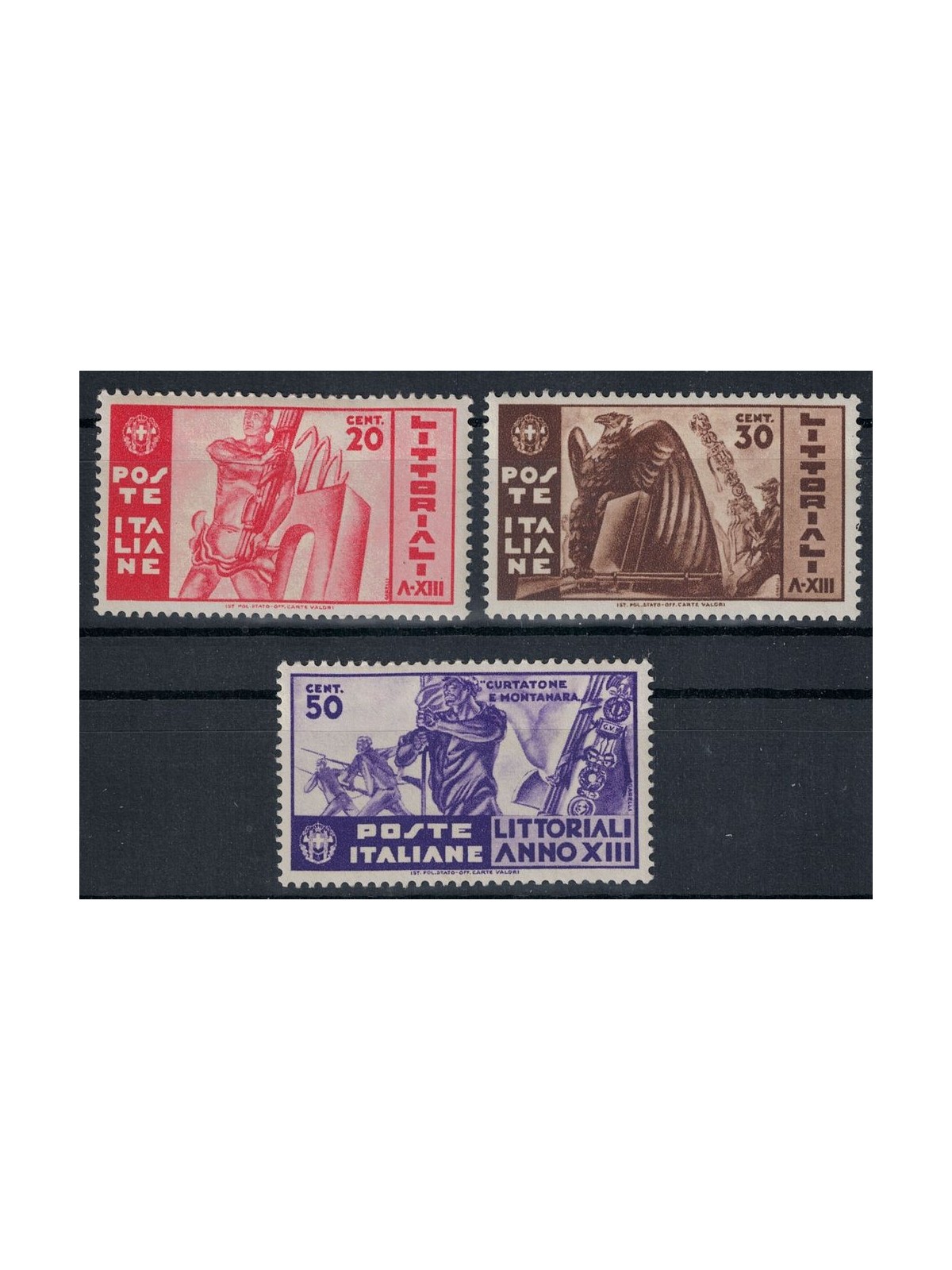 ITALIA REGNO 1935 Littoriali della cultura e dell'arte 3v MNH**