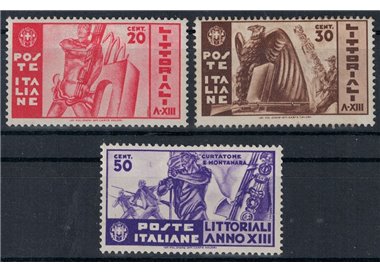 ITALY KINGDOM 1935 Coastal stamps of culture and art 3v MH*