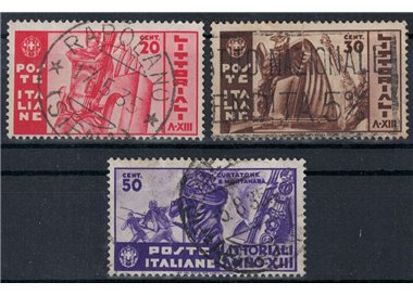 ITALIA REGNO 1935 Littoriali della cultura e dell'arte 3v us