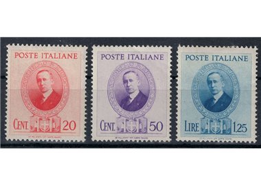 ITALIA REGNO 1938 Guglielmo Marconi 3v MH*