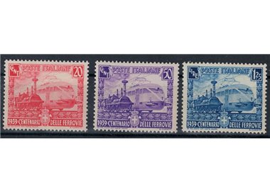ITALY KINGDOM 1939 Italian Railways 3v MNH**