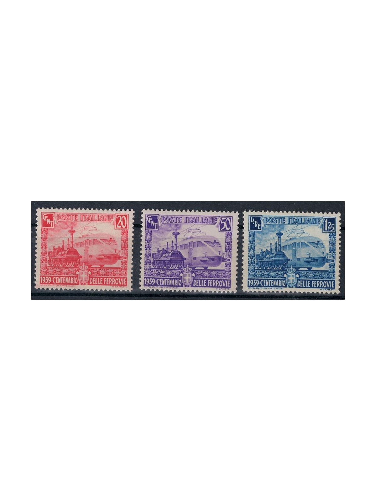 ITALY KINGDOM 1939 Italian Railways 3v MNH**