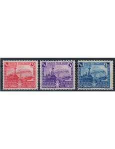 ITALY KINGDOM 1939 Italian Railways 3v MH*