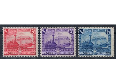 ITALY KINGDOM 1939 Italian Railways 3v MH*