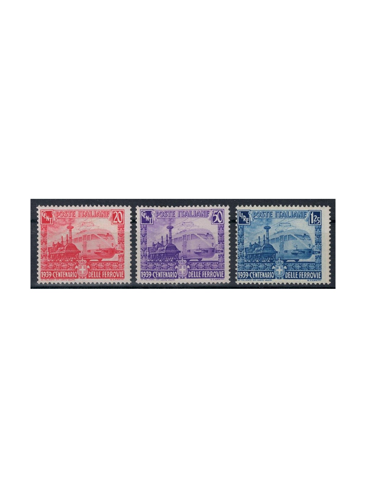 ITALY KINGDOM 1939 Italian Railways 3v MH*