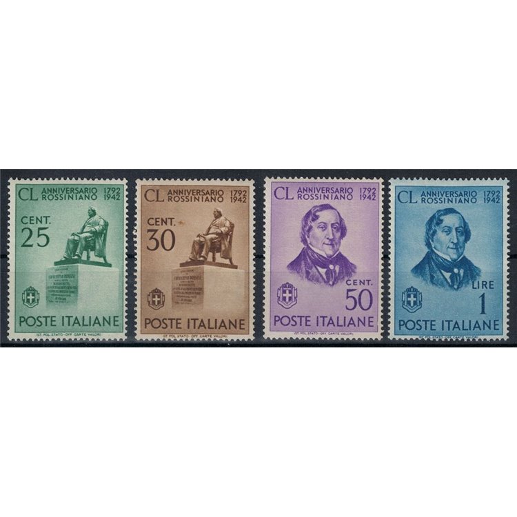 ITALIA REGNO 1942 Gioacchino Rossini 4v MH*