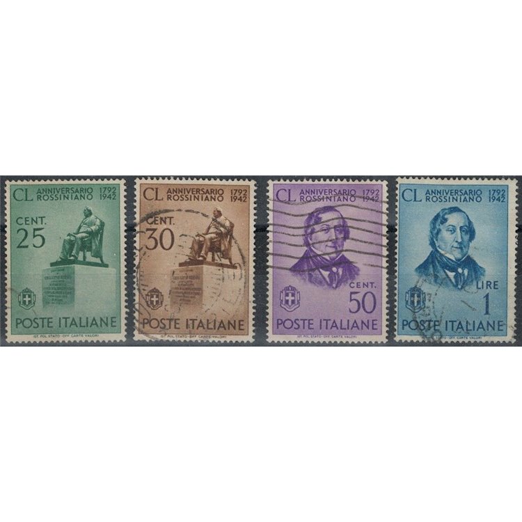 ITALY KINGDOM 1942 Gioacchino Rossini 4v us