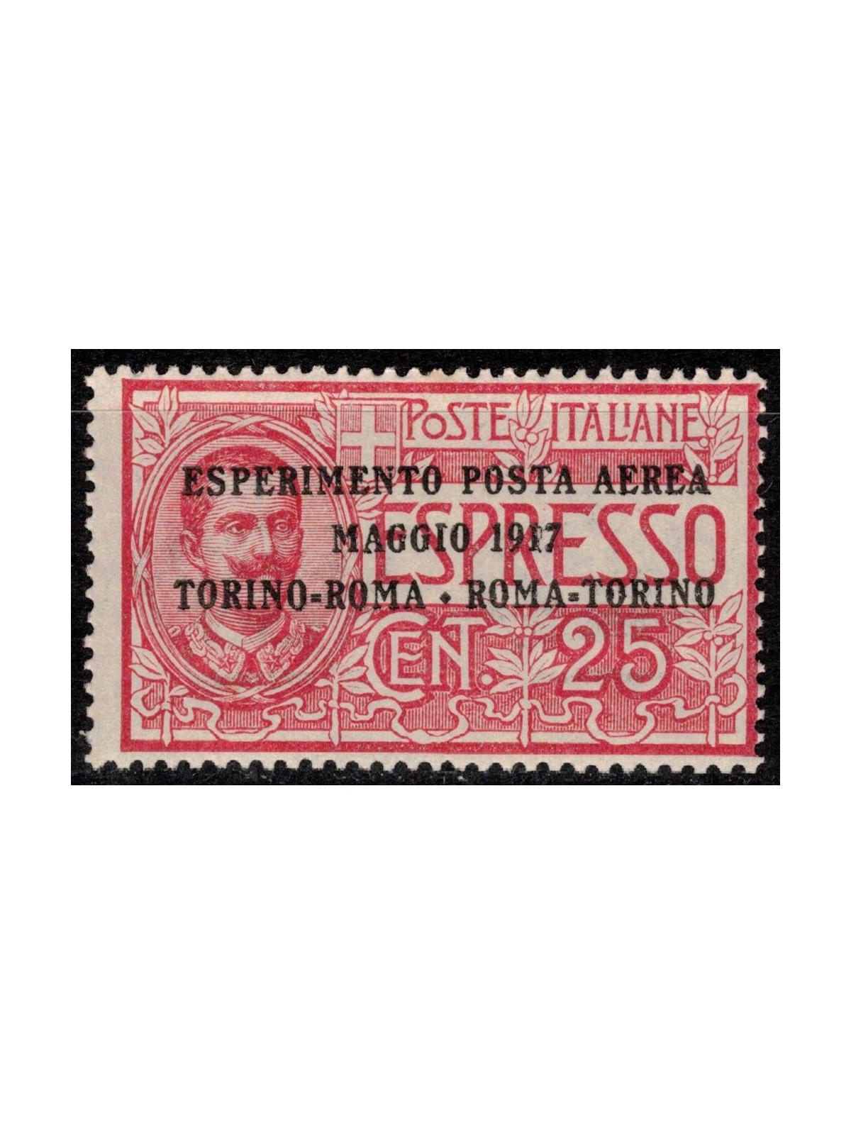 ITALY KINGDOM 1917 MH* airmail experiment