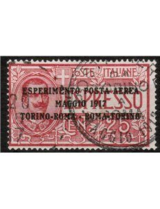 ITALIA REGNO 1917 Esperimento posta aerea us