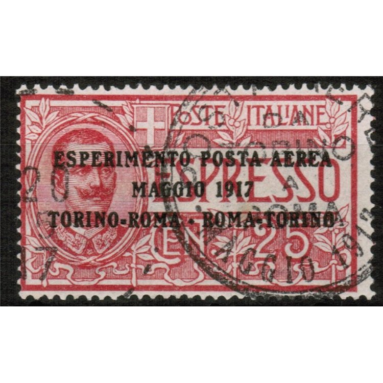 ITALY KINGDOM 1917 US Airmail Experiment