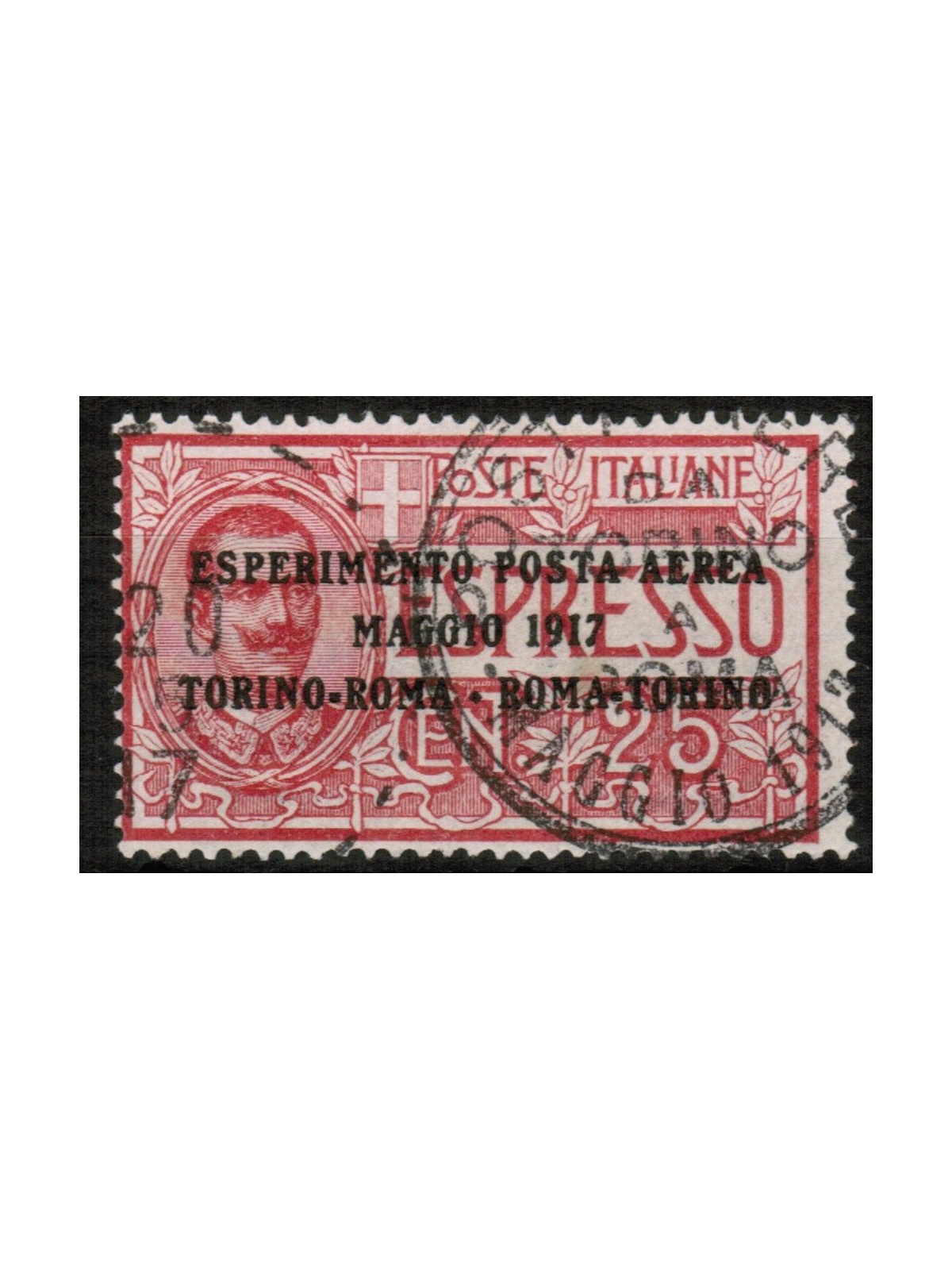 ITALIA REGNO 1917 Esperimento posta aerea us