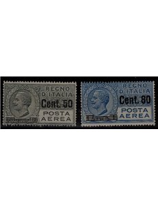 ITALY KINGDOM 1927 Airmail, overprinted 2v MNH** ©