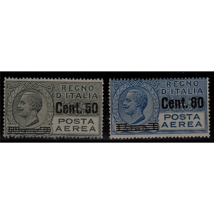 ITALY KINGDOM 1927 Airmail, overprinted 2v MNH** ©