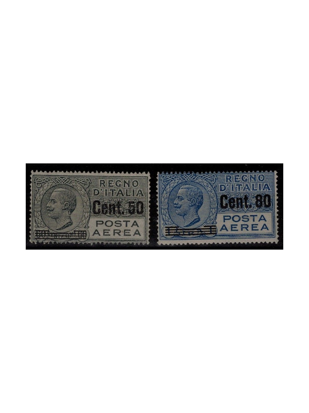 ITALY KINGDOM 1927 Airmail, overprinted 2v MNH** ©