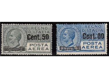 ITALIA REGNO 1927 Posta aerea, soprastampati 2v MH*