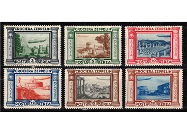 ITALIA REGNO 1933 Crociera Zeppelin 6v MH*