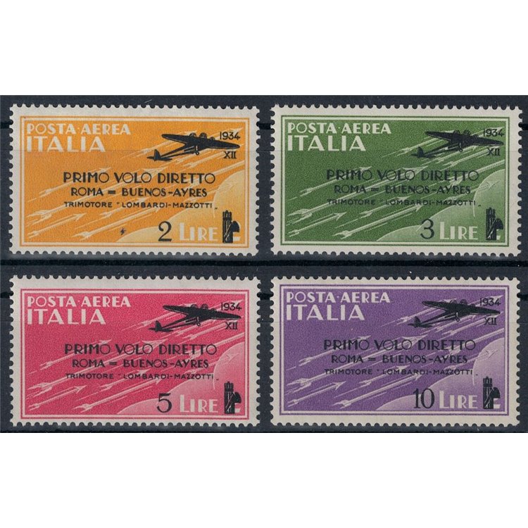ITALIA REGNO 1934 Posta aerea Roma-Buenos Aires 4v MH*