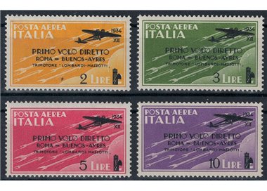 ITALY KINGDOM 1934 Airmail Rome-Buenos Aires 4v MH*