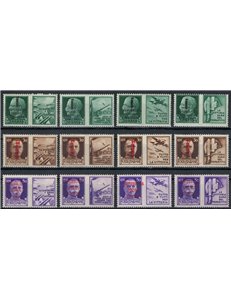 ITALIA RSI 1944 Propaganda di guerra 12v MNH**