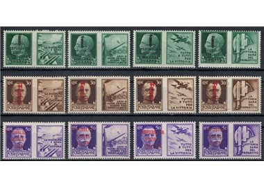 ITALIA RSI 1944 Propaganda di guerra 12v MNH**