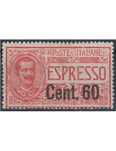 ITALIA REGNO 1922 Espresso 60c su 50c rosso MH*