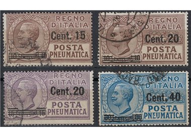 ITALY KINGDOM 1924-25 Pneumatic post 4v us