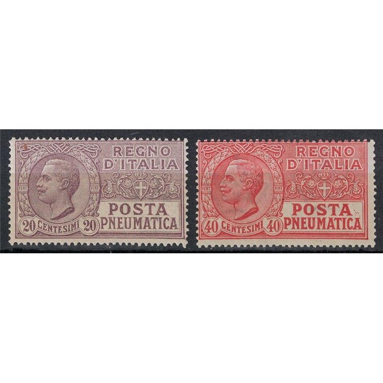 ITALIA REGNO 1925 Posta Pneumatica 2v MH*
