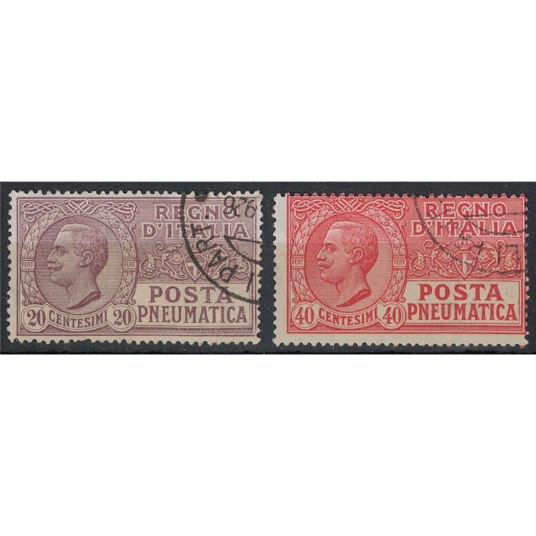 ITALIA REGNO 1925 Posta Pneumatica 2v us