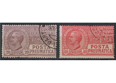 ITALIA REGNO 1925 Posta Pneumatica 2v us