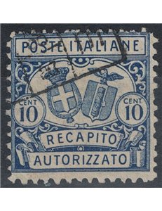 ITALY KINGDOM 1928 Authorized delivery (dent. 11) us