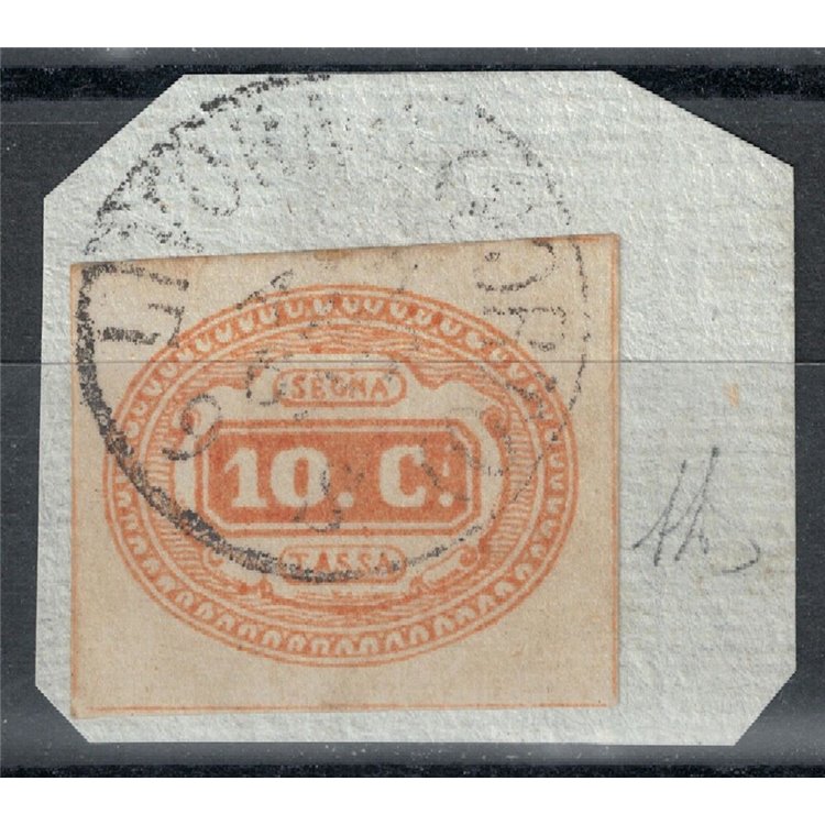 ITALY KINGDOM 1863 Postage due 10c orange us