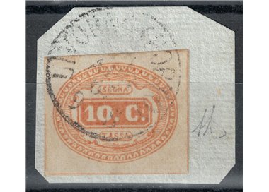 ITALY KINGDOM 1863 Postage due 10c orange us