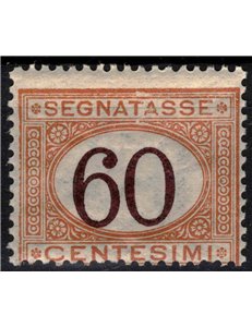 ITALIA REGNO 1925 Segnatasse 60c arancio e bruno MH*