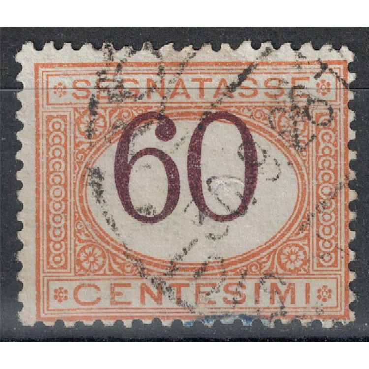 ITALIA REGNO 1925 Segnatasse 60c arancio e bruno us