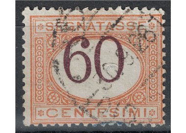 ITALIA REGNO 1925 Segnatasse 60c arancio e bruno us