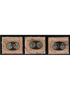 ITALIA REGNO 1890-91 Segnatasse 3v us