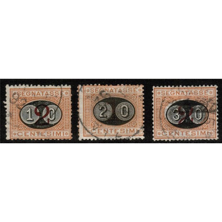 ITALY KINGDOM 1890-91 Postage Due 3v us