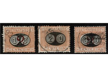ITALIA REGNO 1890-91 Segnatasse 3v us